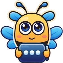 AK, the HiveLink bee, holding a chat panel