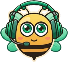 ND, the mpliphi bee, wearing a support headset