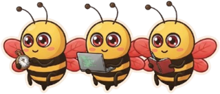 Taj, Noor and Sats, the three SnapaPro bees