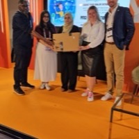 Veehive receiving the certificate at Red Bull Basement